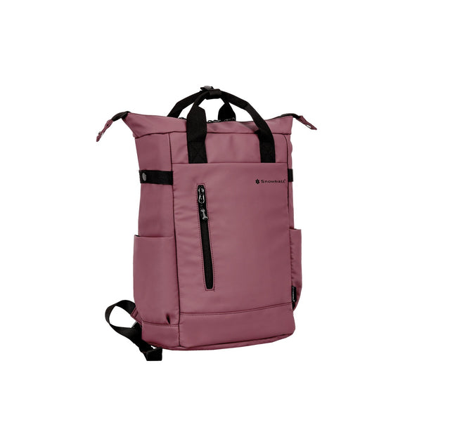 Sac à dos rose pour femmes, idéal pour le quotidien, avec plusieurs poches et compartiments.