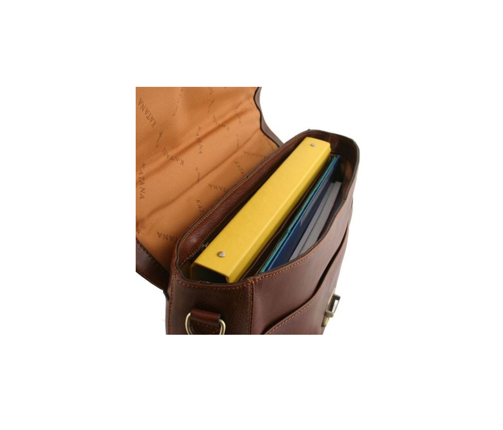 cartable en cuir Katana marron 78546