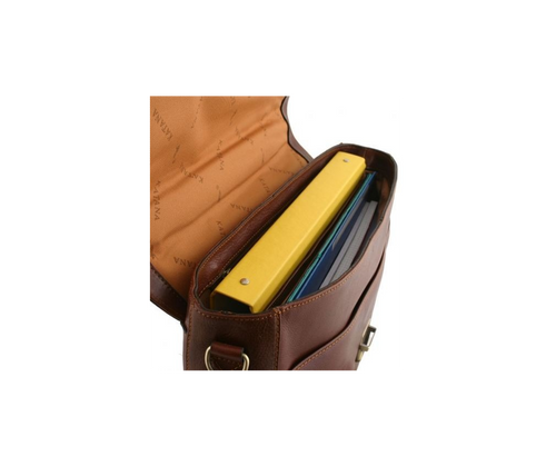 cartable en cuir Katana marron 78546