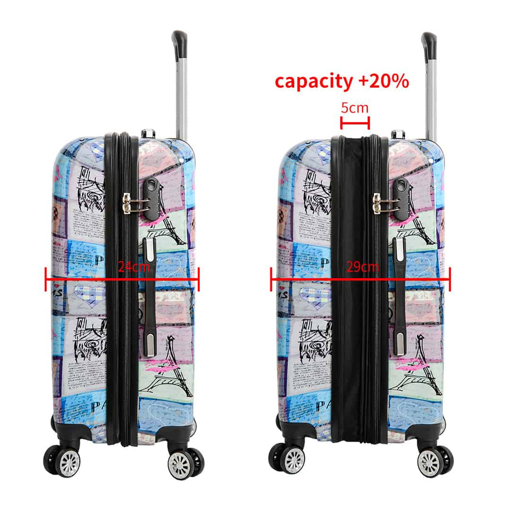 Valise rigide 65 cm extensible paris