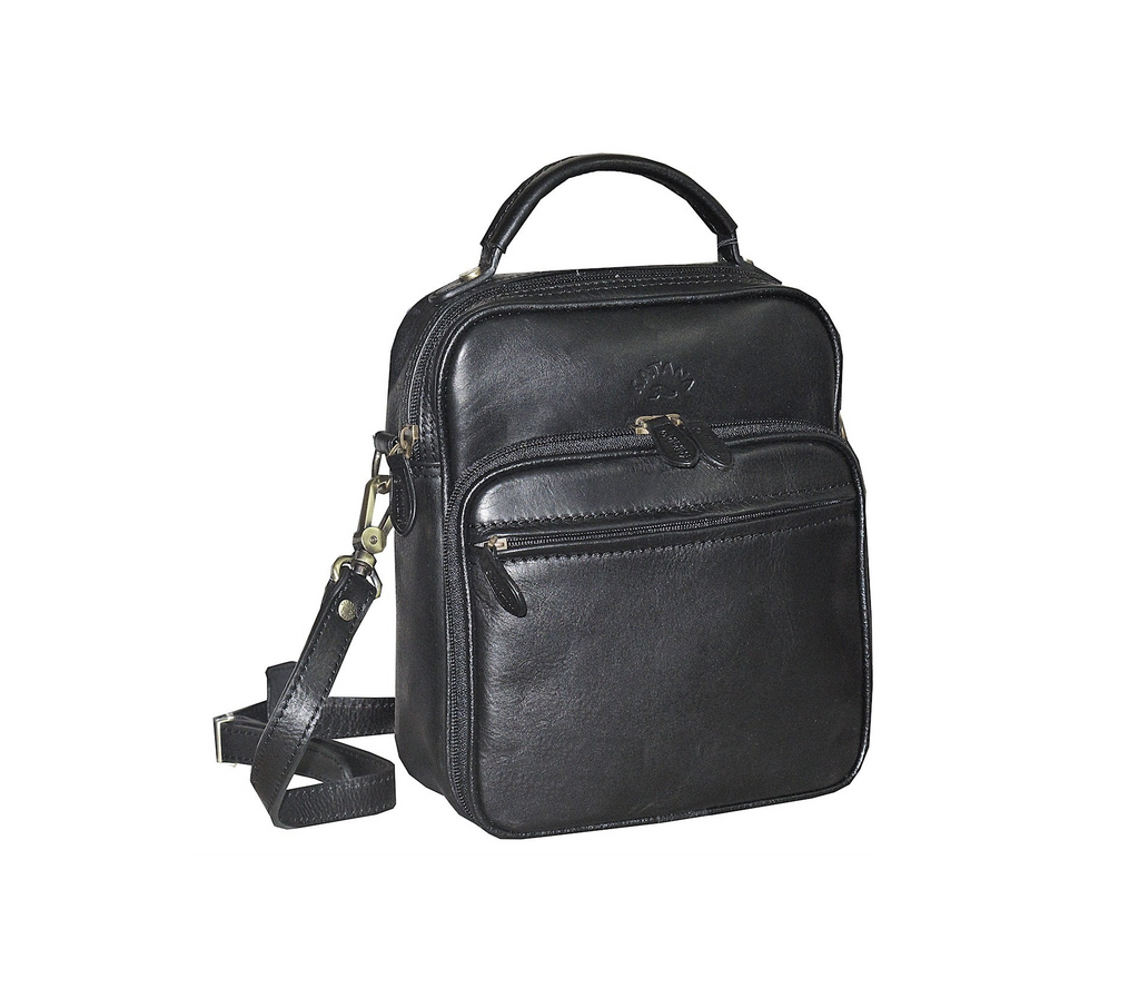 sacoche en cuir katana noir pour homme