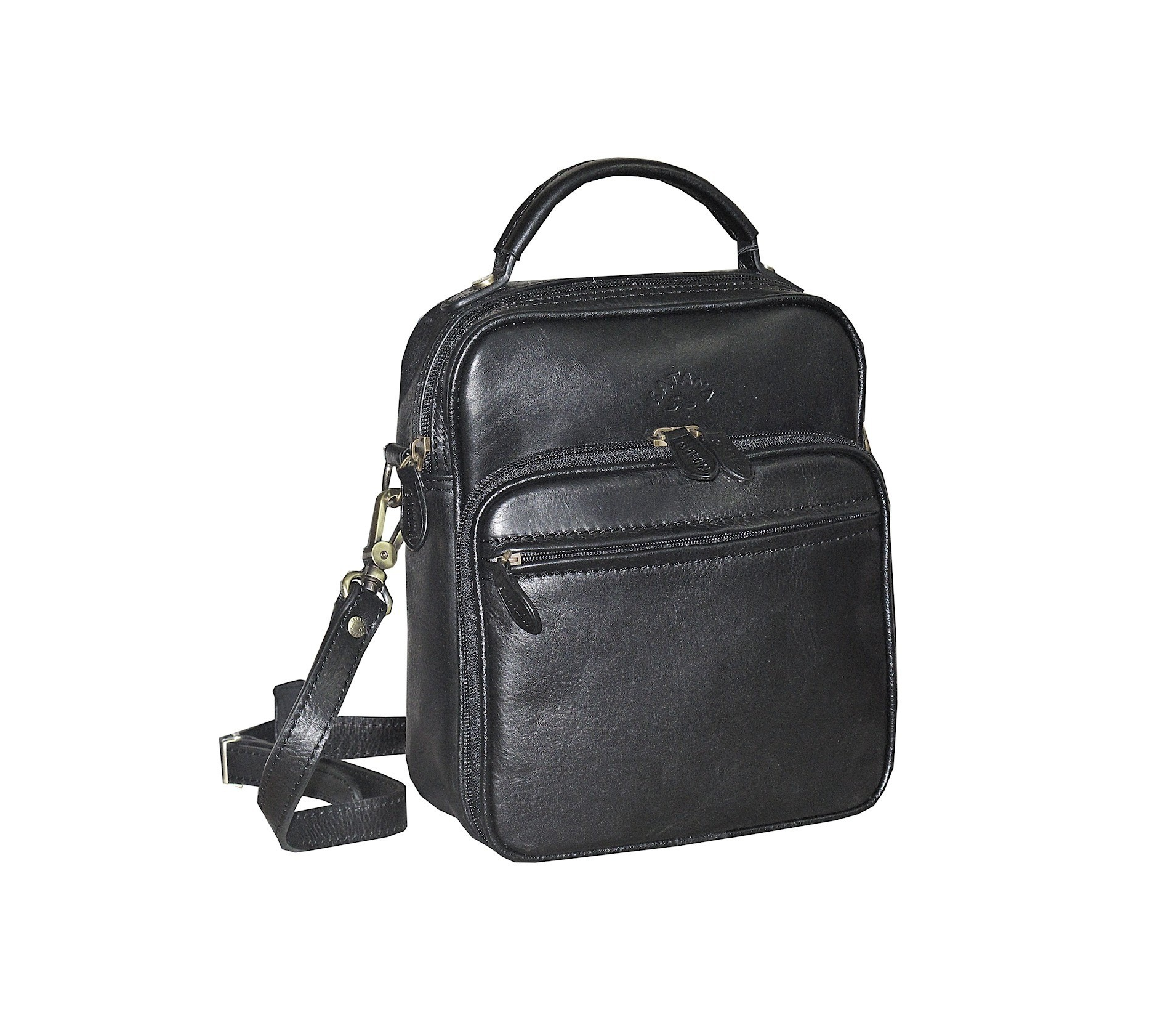sacoche en cuir katana noir pour homme