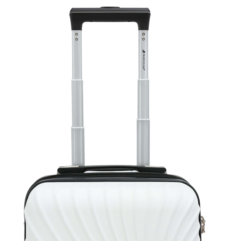 valise cabine sous siege easyjet 45x33x20 cm blanc- vue de poignée télescopique