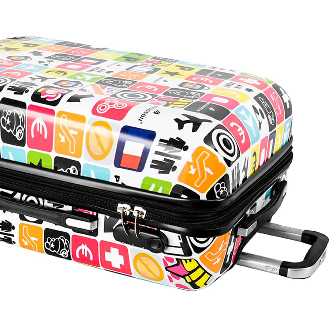 valise rigide 67 cm Madisson Travel Picto- vue de poignée sortie