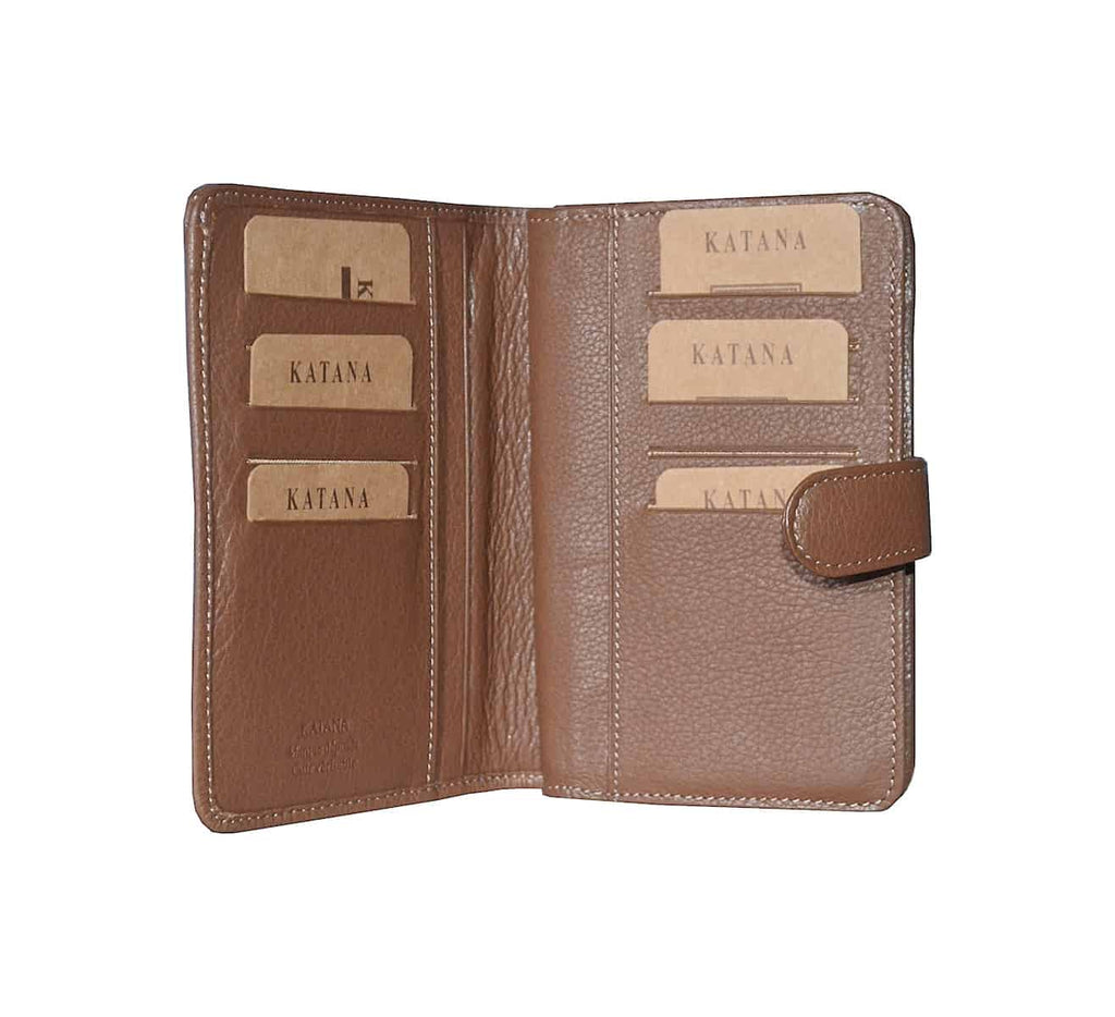 portefeuille en cuir pour femme marron 95124