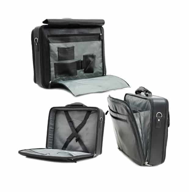 Pilot case en cuir Malette