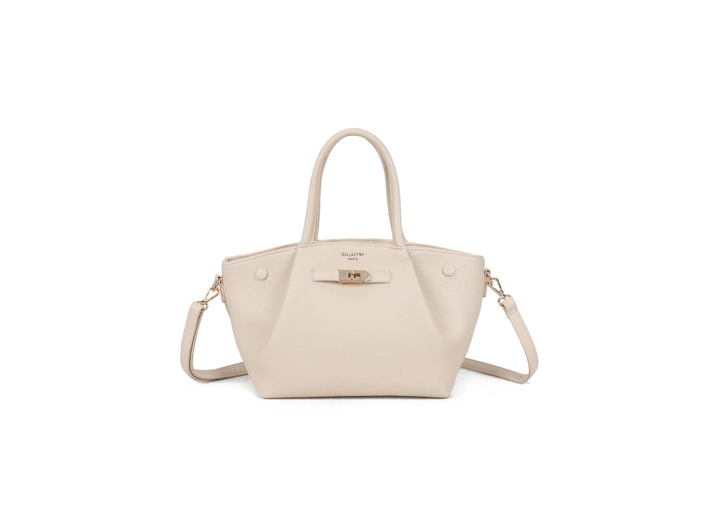 Sac à main femme Nina en cuir blanc, élégant et pratique.