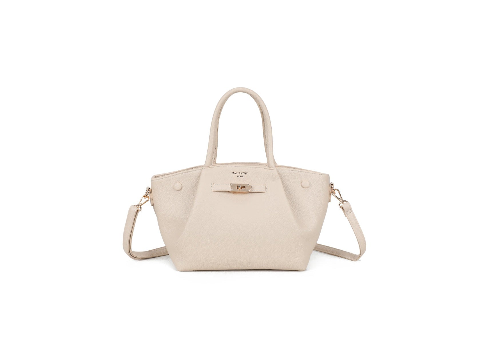 Sac à main femme Nina en cuir blanc, élégant et pratique.