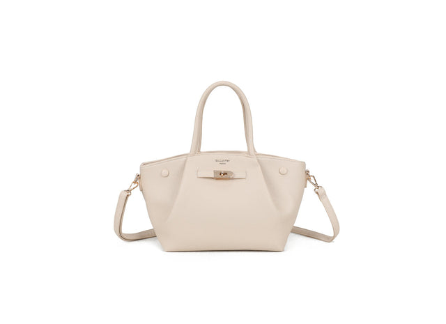 Sac à main femme Nina en cuir blanc, élégant et pratique.