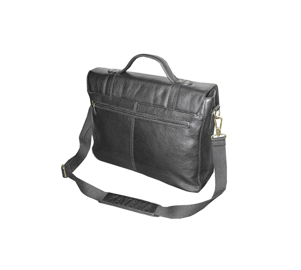 cartable en cuir Katana noir 78546a