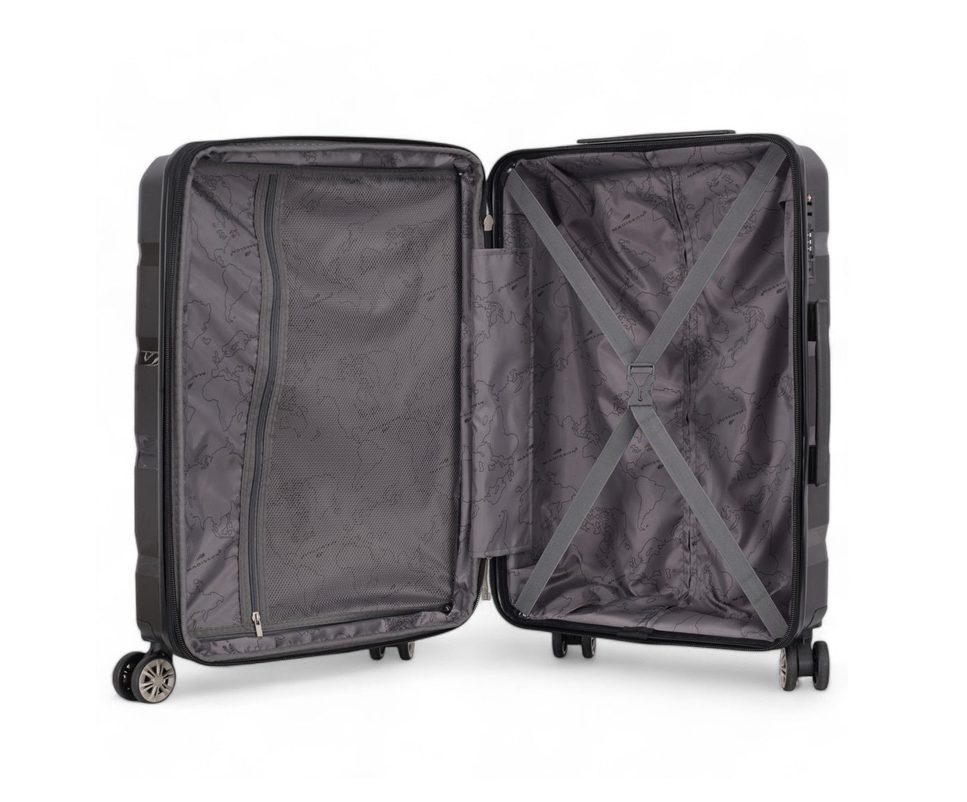 Valise 71 cm extensible en polypropylène madisson M43603 NOIR