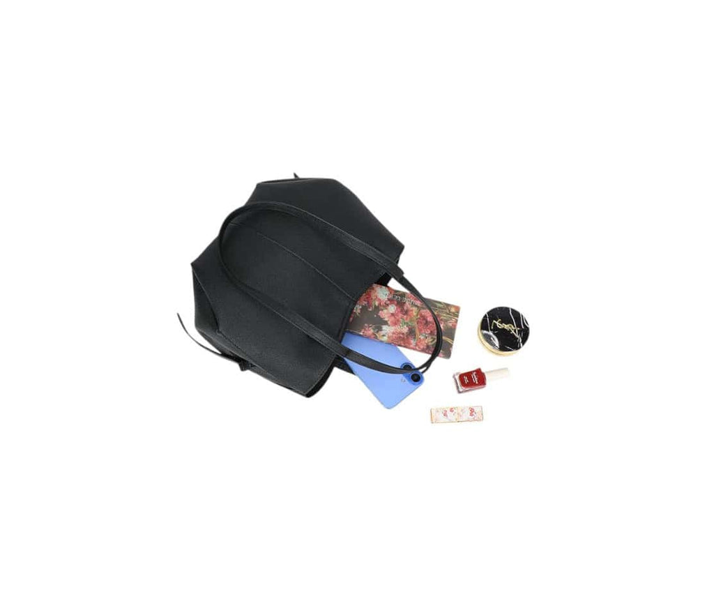 sac cabas tendance avec pochette assortie Gallantry noir - vue de détails