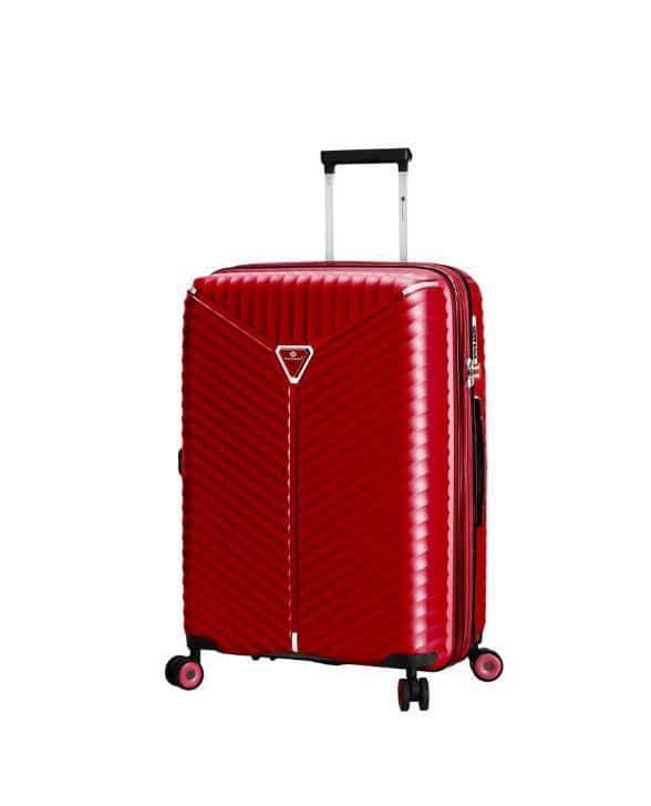 valise moyenne rigide rouge