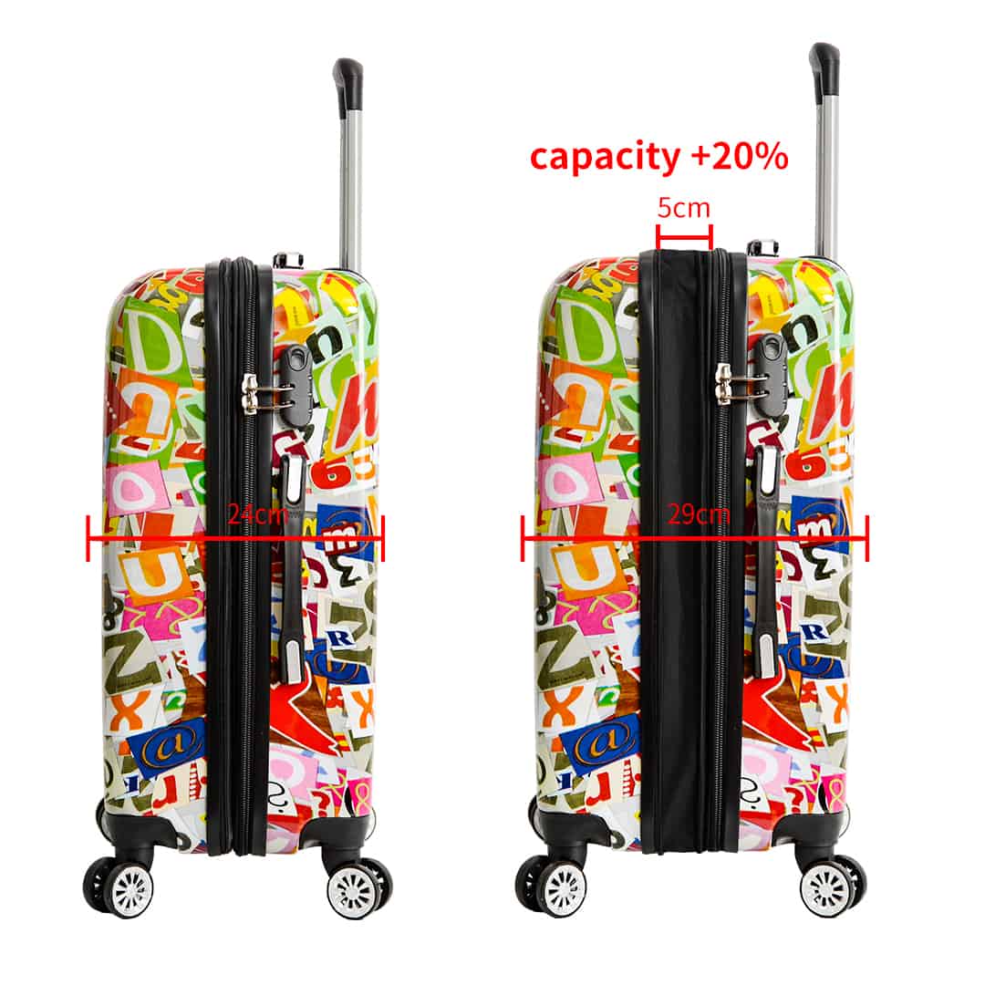 Valise cabine 55 cm en polycarbonate carmel