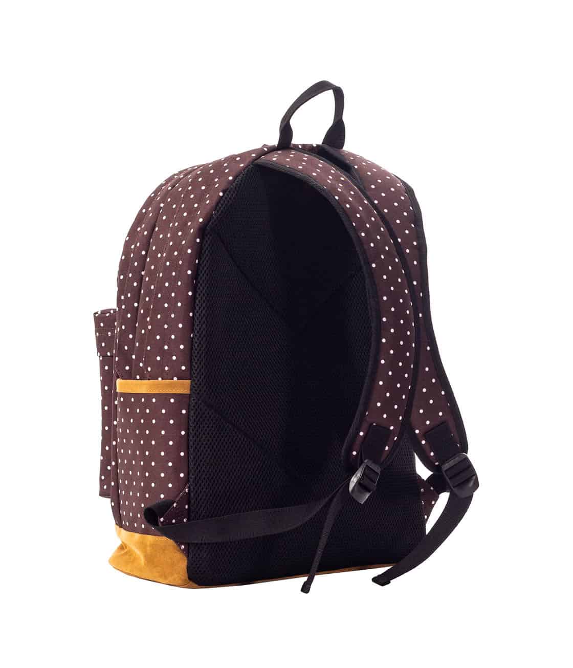 sac à dos à pois snowball marron