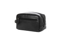 trousse de toilette en cuir homme et femme noir