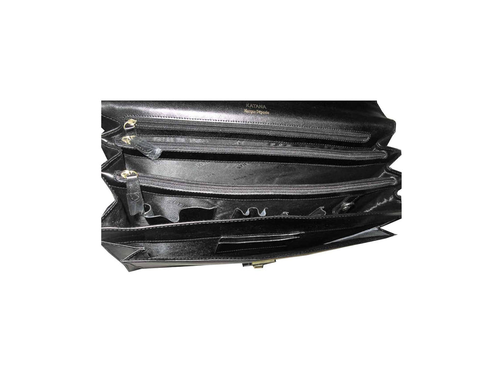 Cartable en cuir 3 soufflets Seattle de Katana