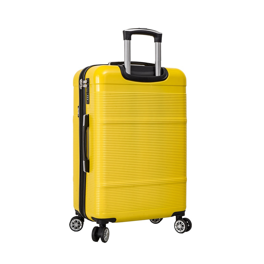 valise rigide moyenne 67 cm en polycarbonate Lee cooper jaune