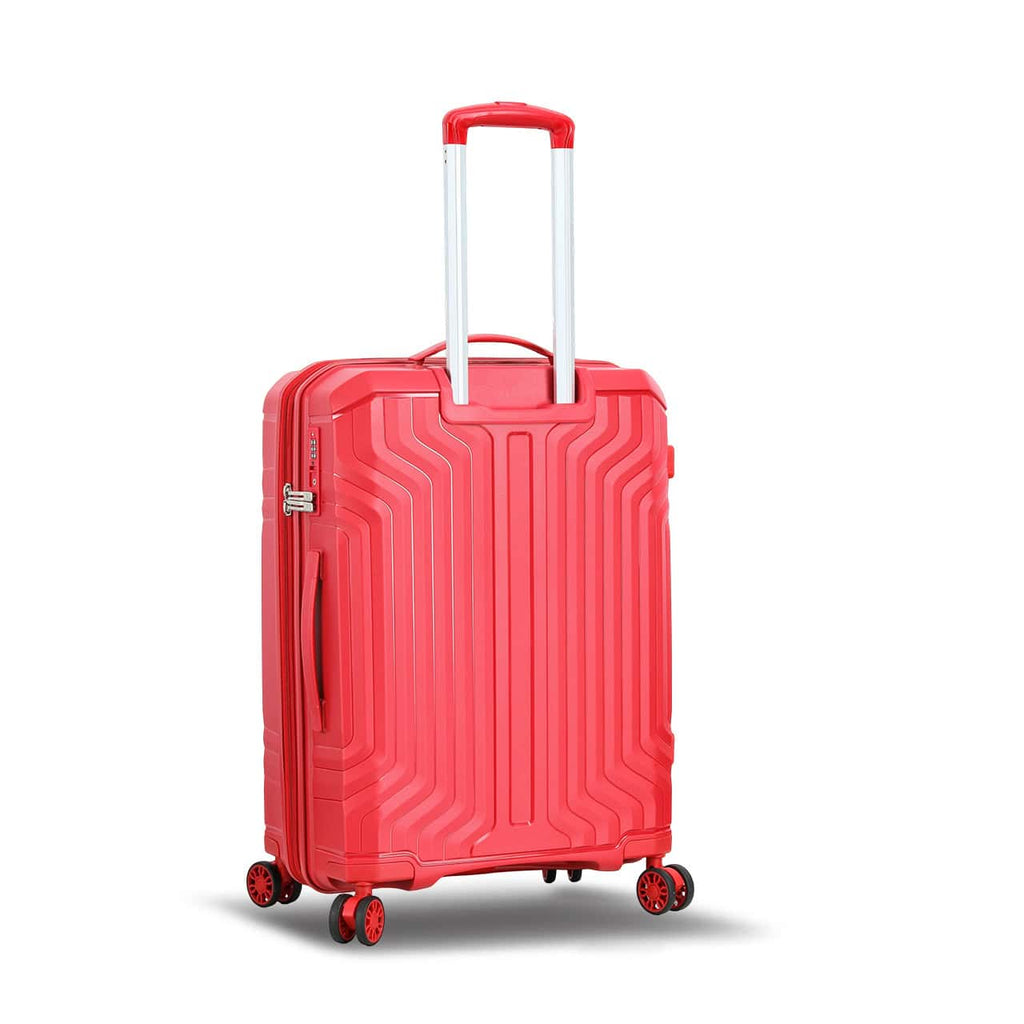 alt="Valise rigide 75 cm rouge Snowball modèle Malaga 49503 en polypropylène vue de arriere