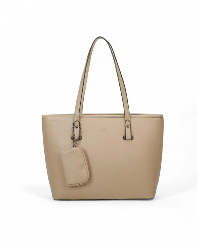 sac cabas A4 cours et travail pour femme Gallantry taupe- vue de face