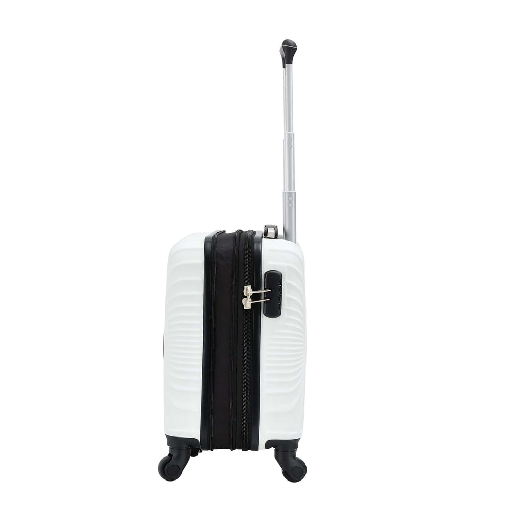 valise cabine sous siege easyjet 45x33x20 cm blanc- vue deprofil extension