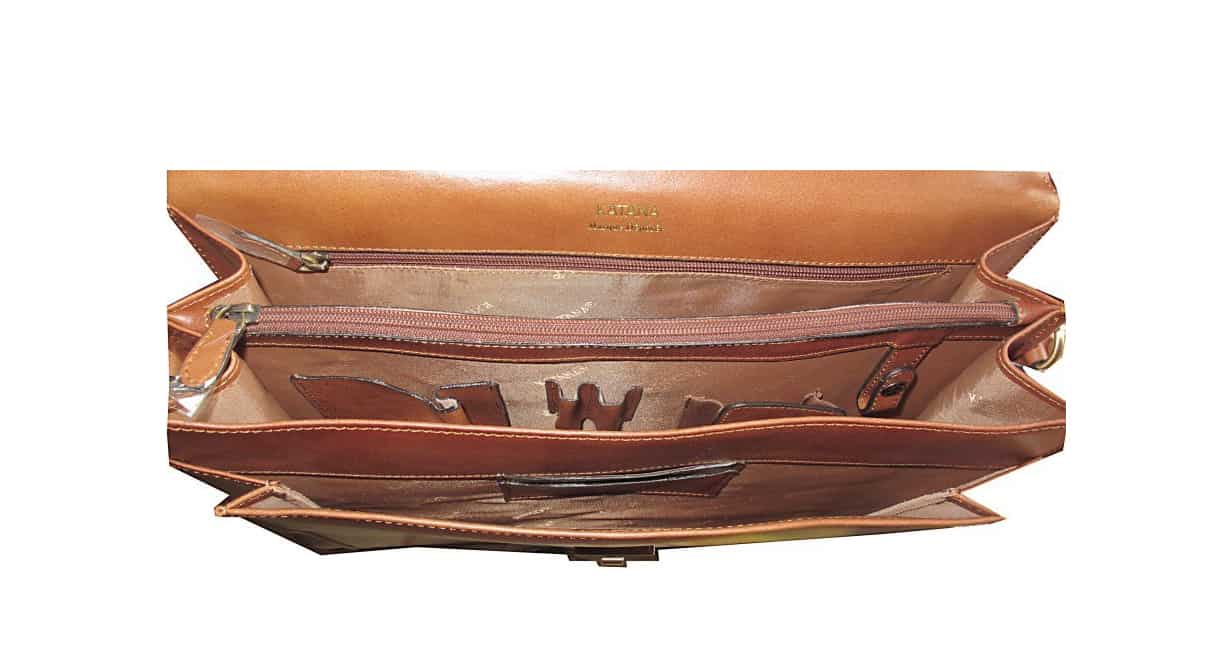 Cartable en cuir 2 soufflets Katana