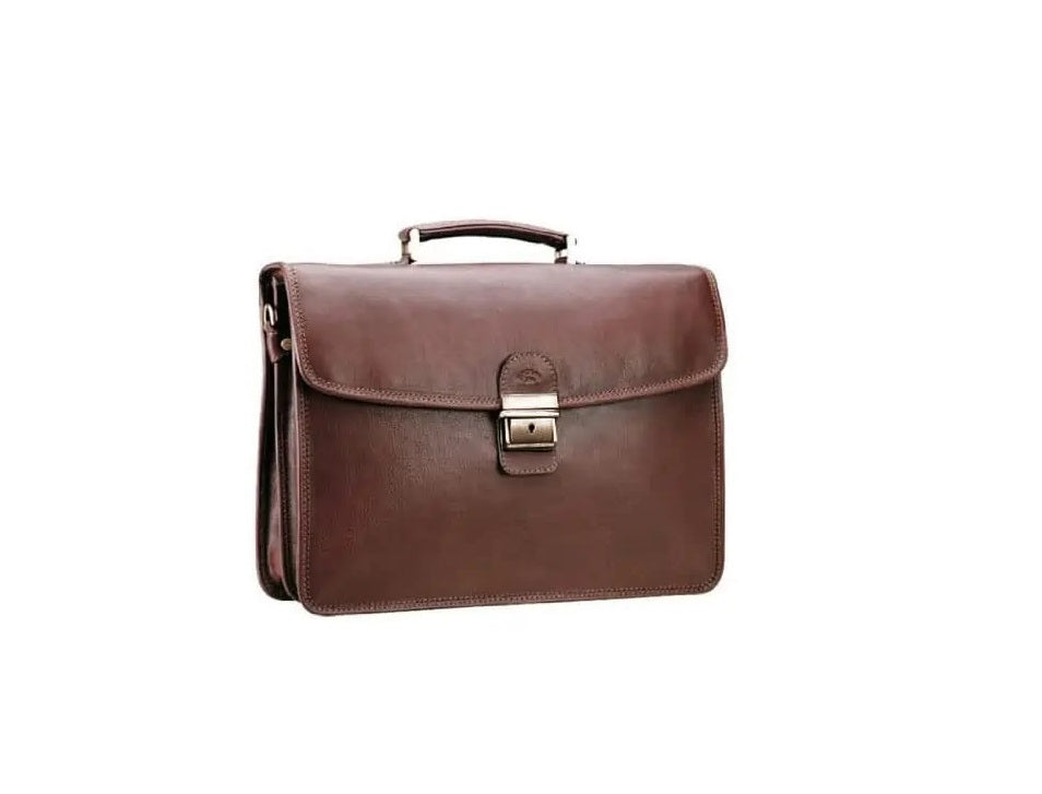 cartable en cuir marron katana 6654