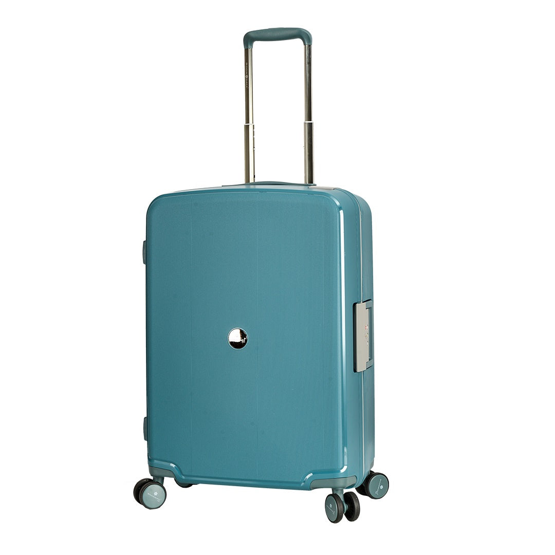Valise rigide 67 cm en polypropylène bleu