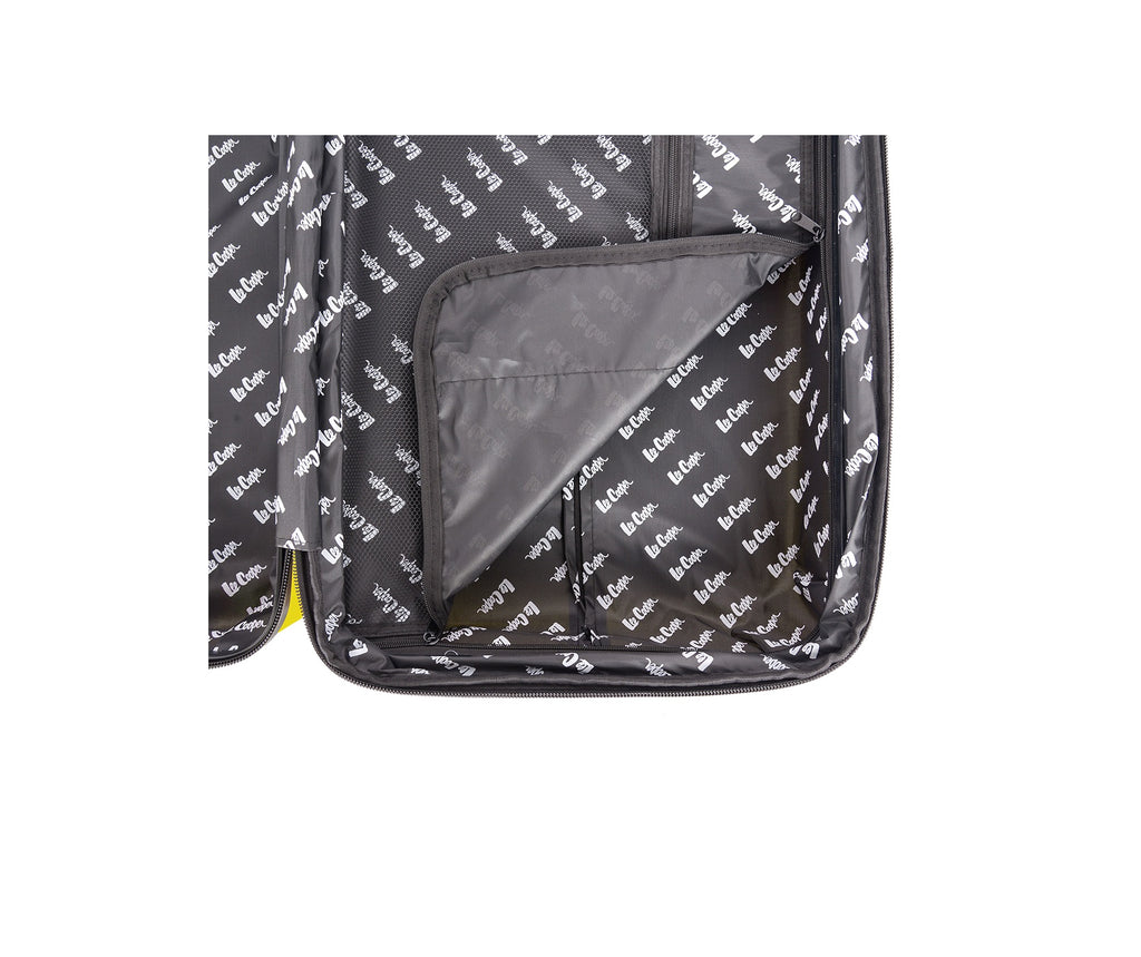 valise rigide moyenne 67 cm en polycarbonate Lee cooper jaune
