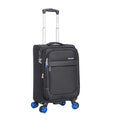 valise cabine 57 cm recyclée à fermeture anti vol noir