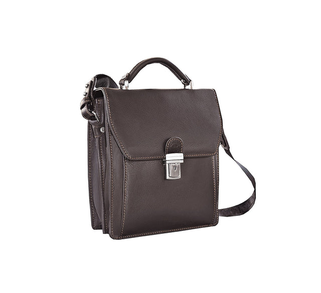 pochette en cuir katana marron 69117