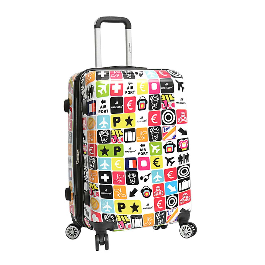 valise rigide 67 cm Madisson Travel Picto- vue de côté