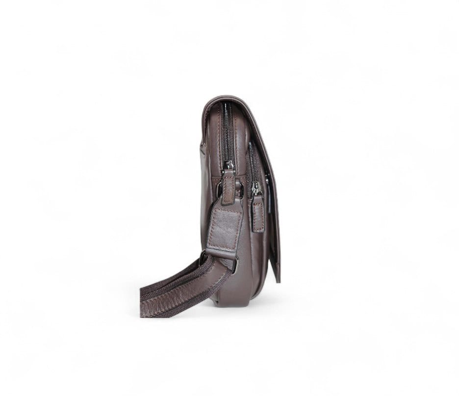 Sac besace bandoulière cuir homme katana 81662 - vue de profil
