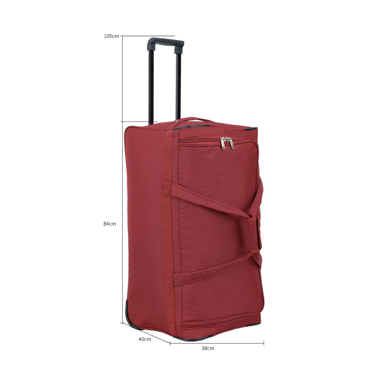 Sac de voyage XXL à roulettes Madisson Prague 84 cm - Vue de dimensions