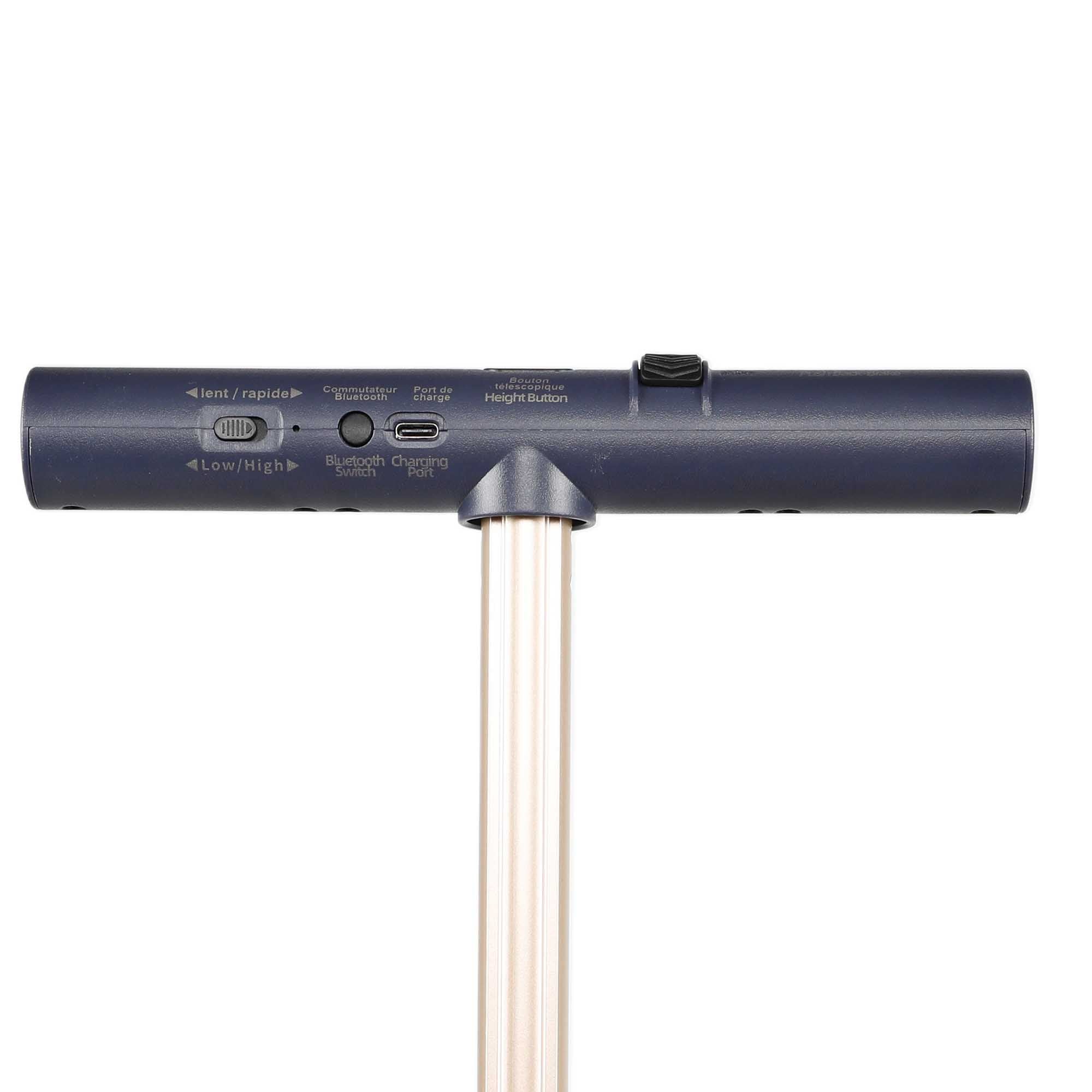 Valise cabine compacte avec trottinette électrique intégrée, 55 cm, couleur Snowball, idéale pour vo.