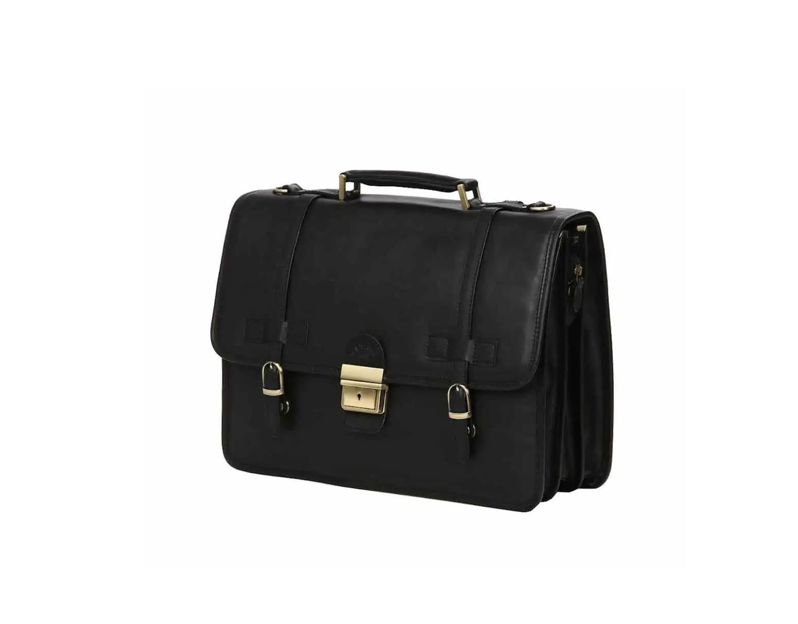 cartable en cuir katana noir