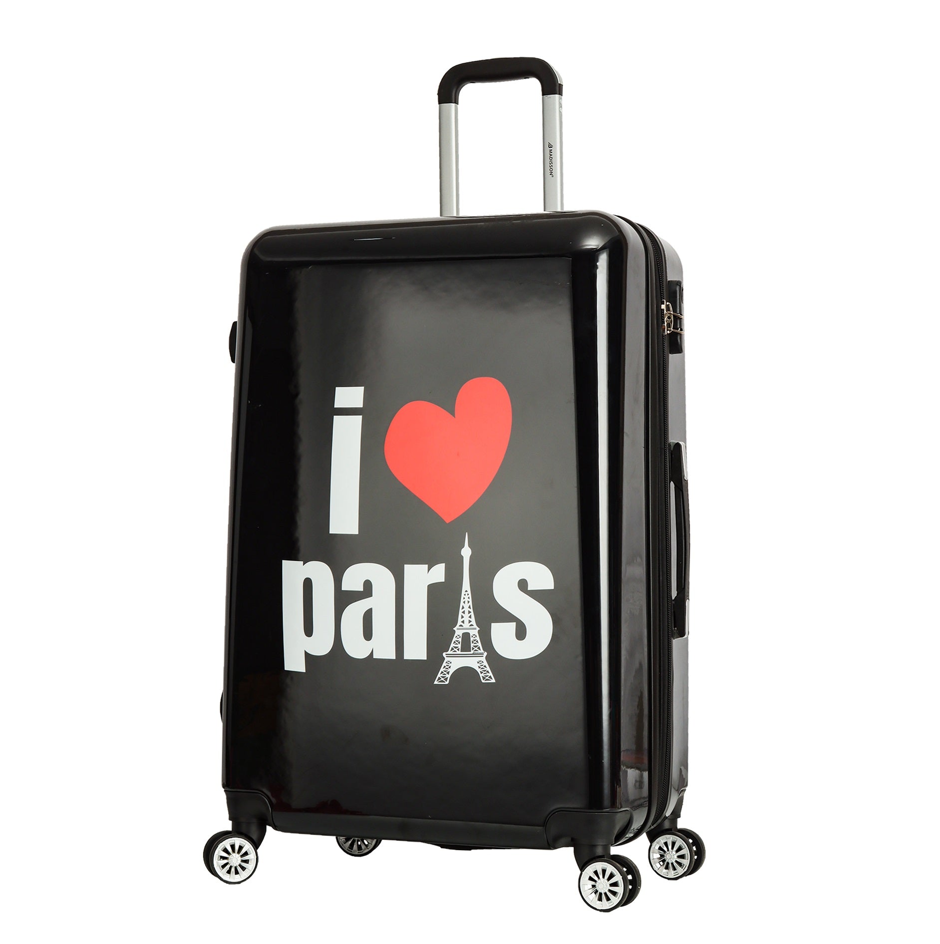 grande valise rigide love paris noir