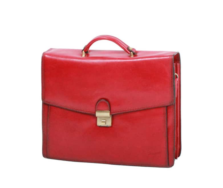 cartable en cuir 3 volets ROUGE katana 68131