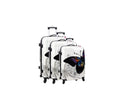 ensemble de 3 valises rigides madisson papillons blanc