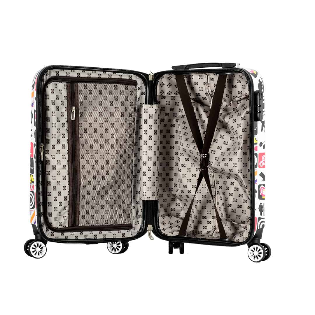 Valise cabine rigide 55 cm Travel Picto – Madisson- vue interieur