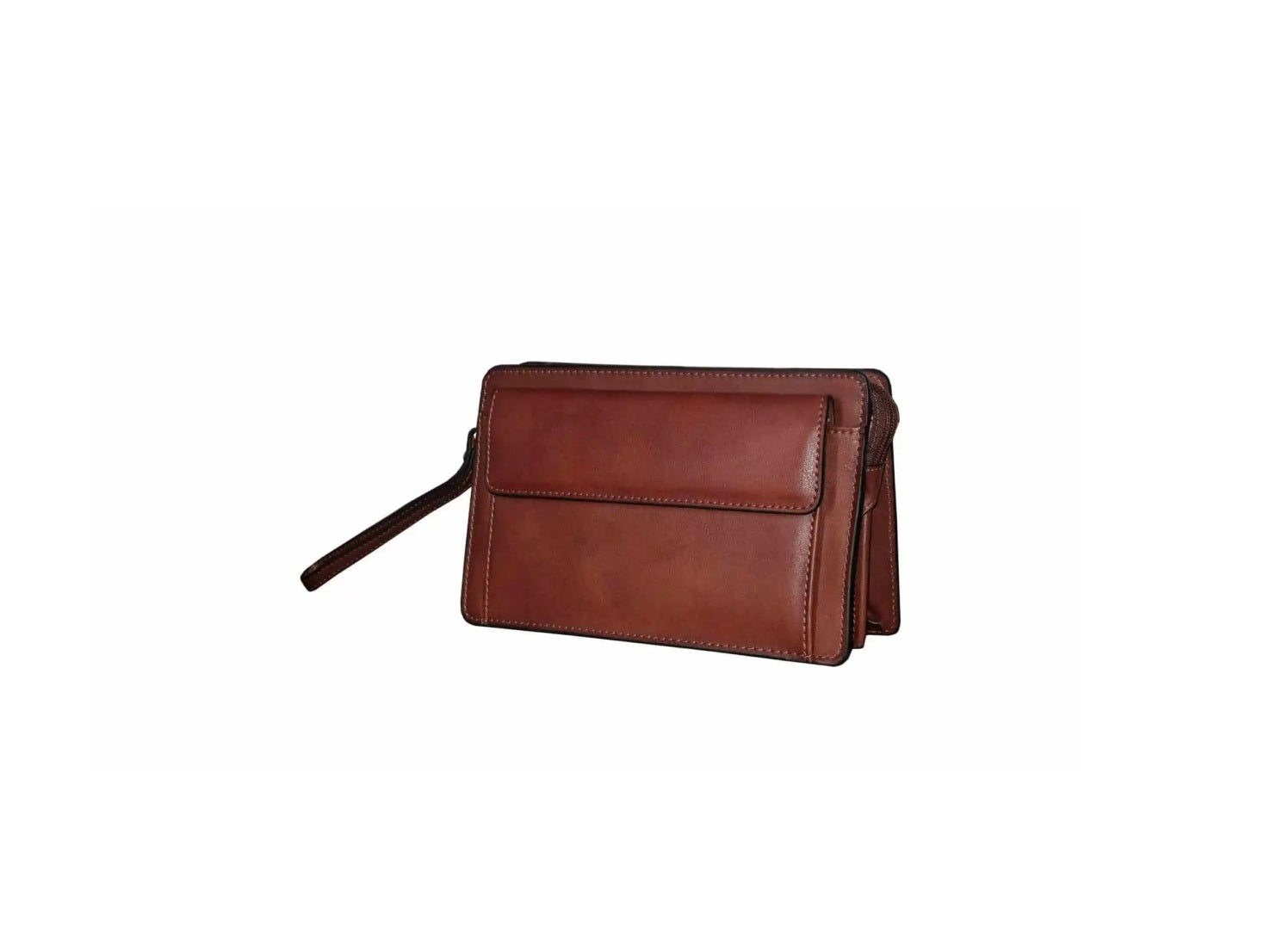 pochette en cuir pour homme katana 63011 marron