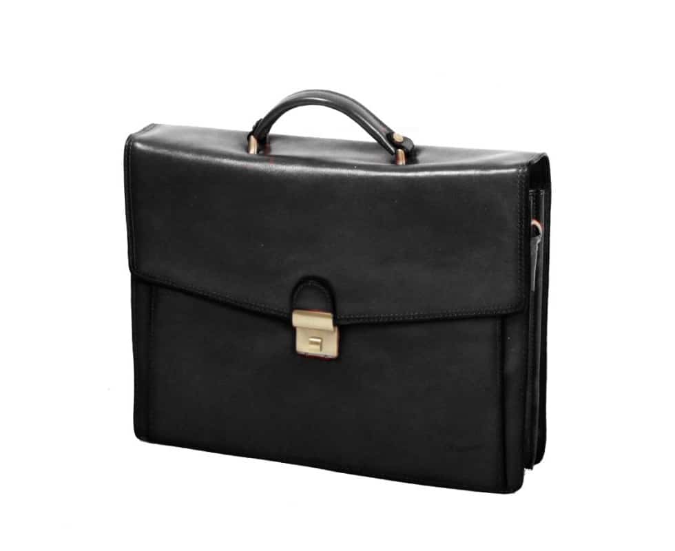 cartable en cuir 3 volets noir katana 68131