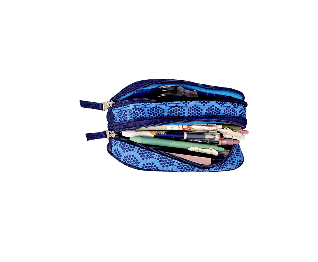 Trousse Scolaire 2 compartiments bleu foot