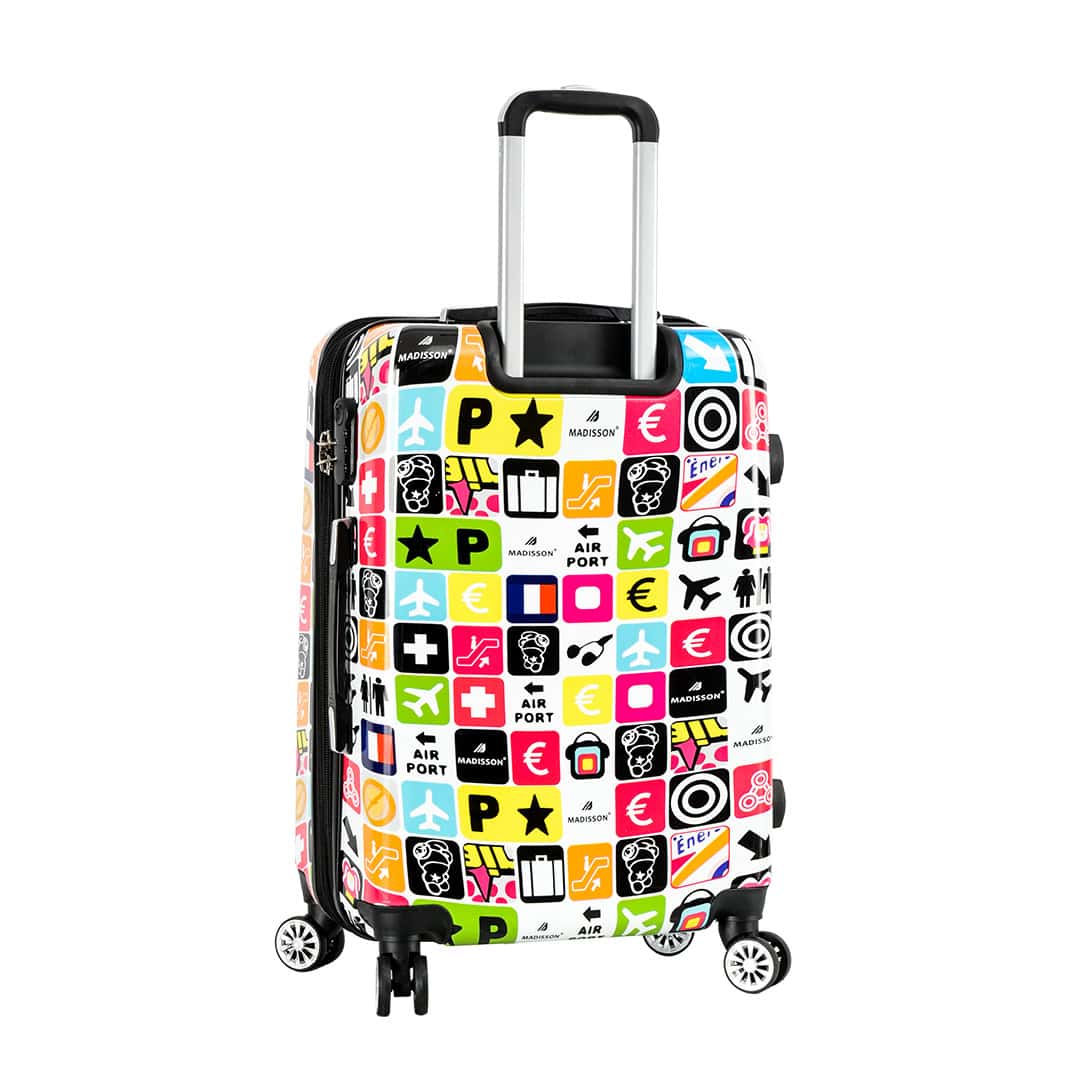 valise rigide 67 cm Madisson Travel Picto- vue arrière