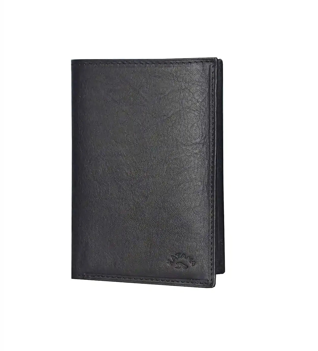portefeuille en cuir noir pour homme katana
