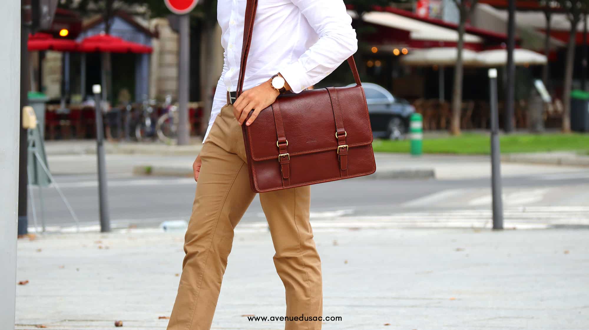 Cartable homme en cuir beau