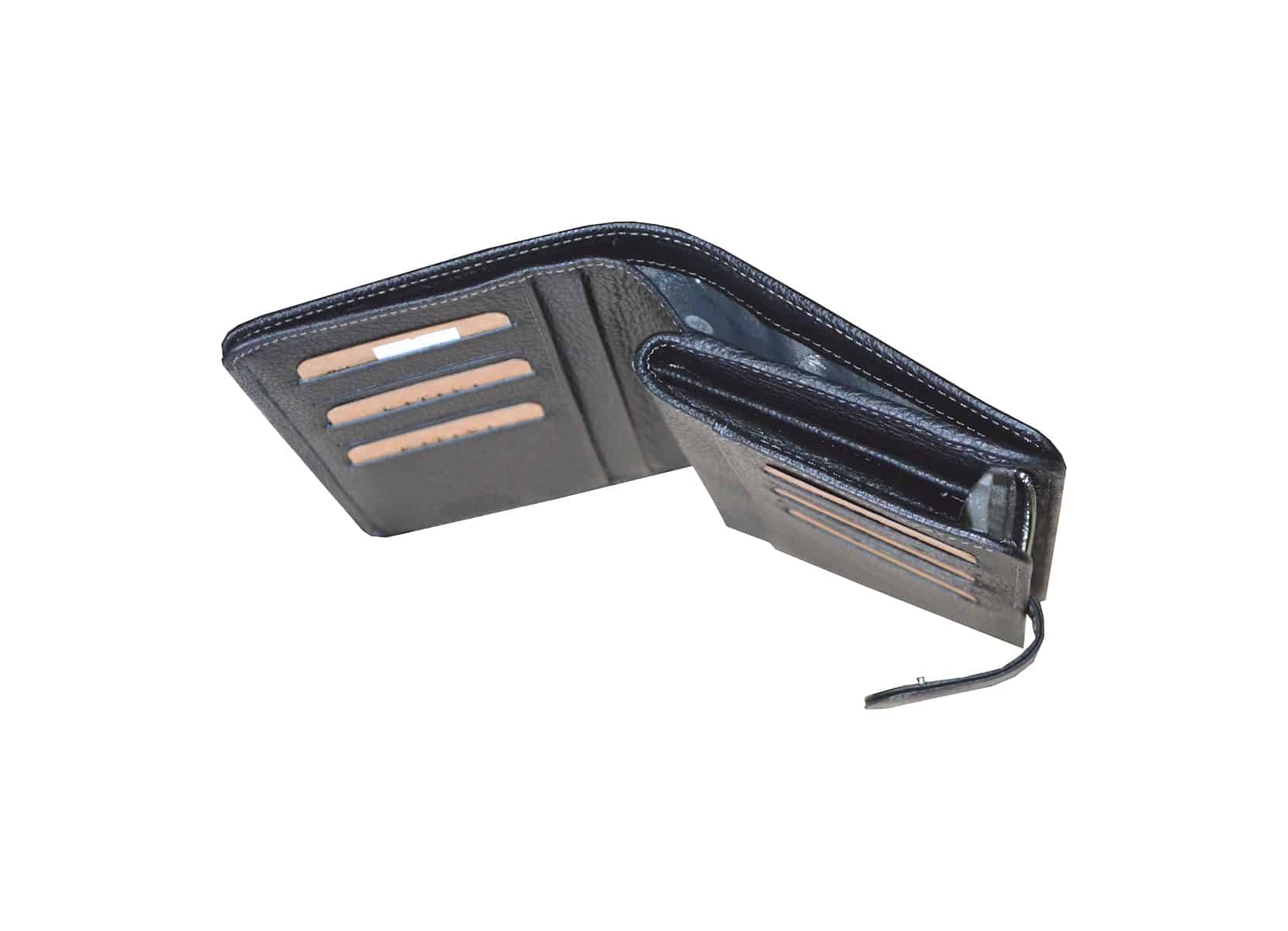 portefeuille en cuir noir pour femme 95124