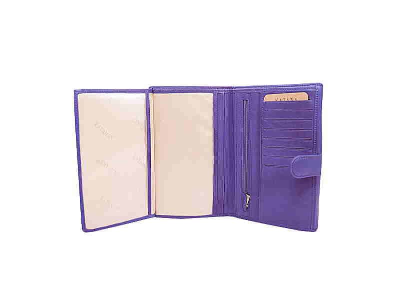 Portefeuille en cuir et compagnon pour femme