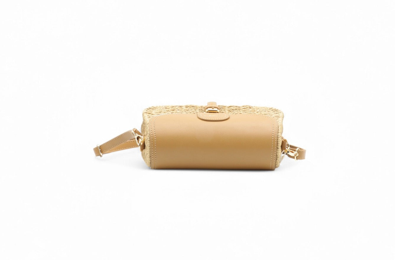 Sac bandoulière en paille Calvi de Flora & Co