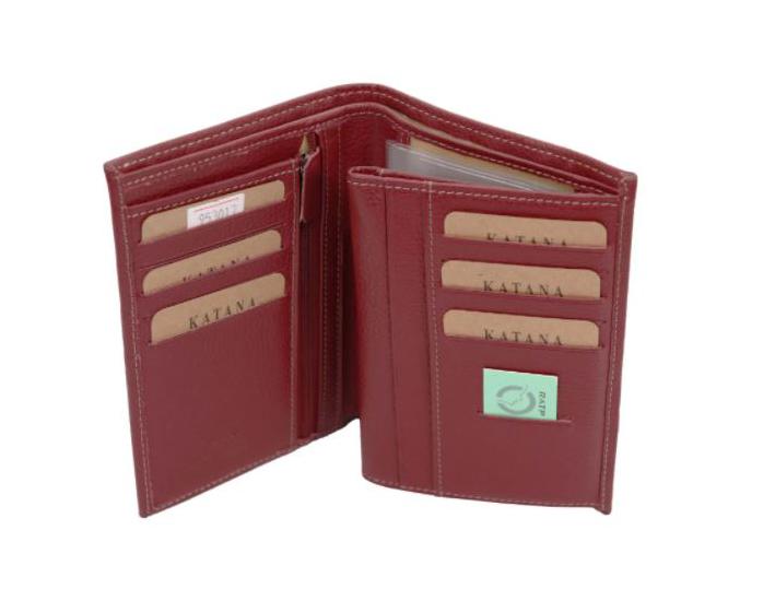 portefeuille en cuir grainé pour homme katana
